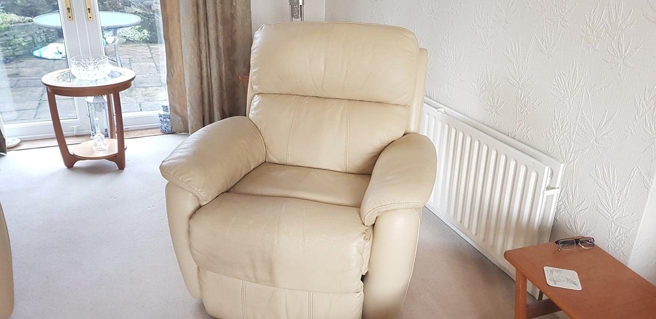 Cream Leather Chair Cleaning